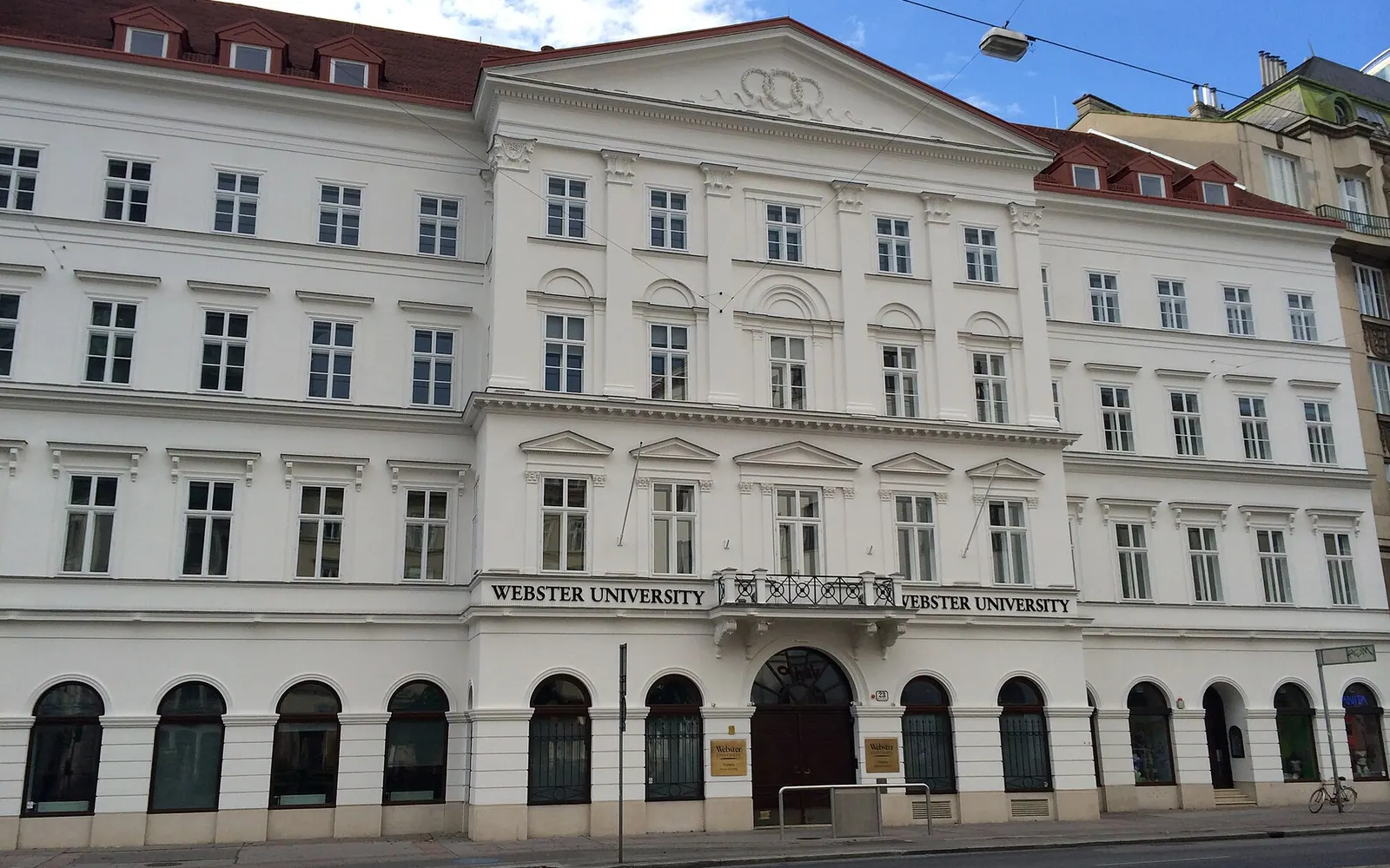 The newly renovated Palais Wenkheim on Praterstrasse 23 in Vienna. From August 2014 on it will be the location of Webster Vienna Private University.