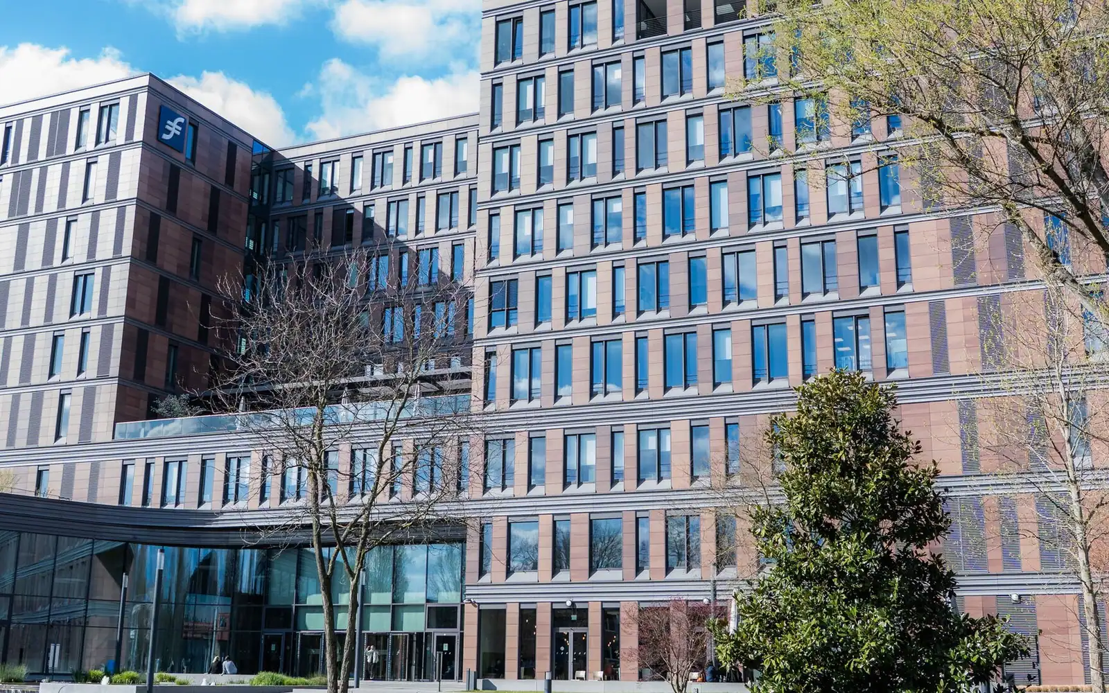 Exterior view of Frankfurt School of Finance & Management main campus in Frankfurt Am Main