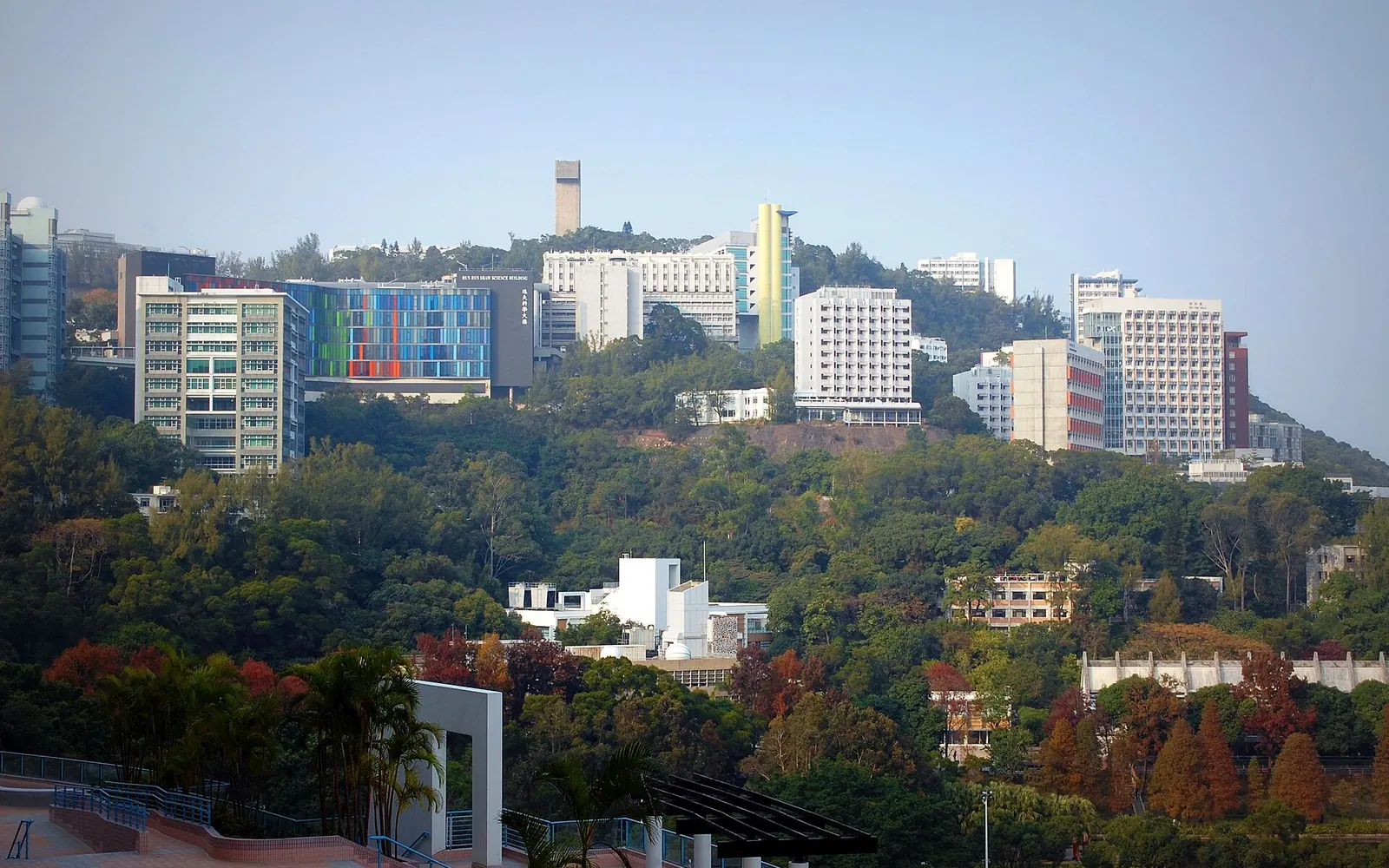 A view of part of the Chinese University campus.
