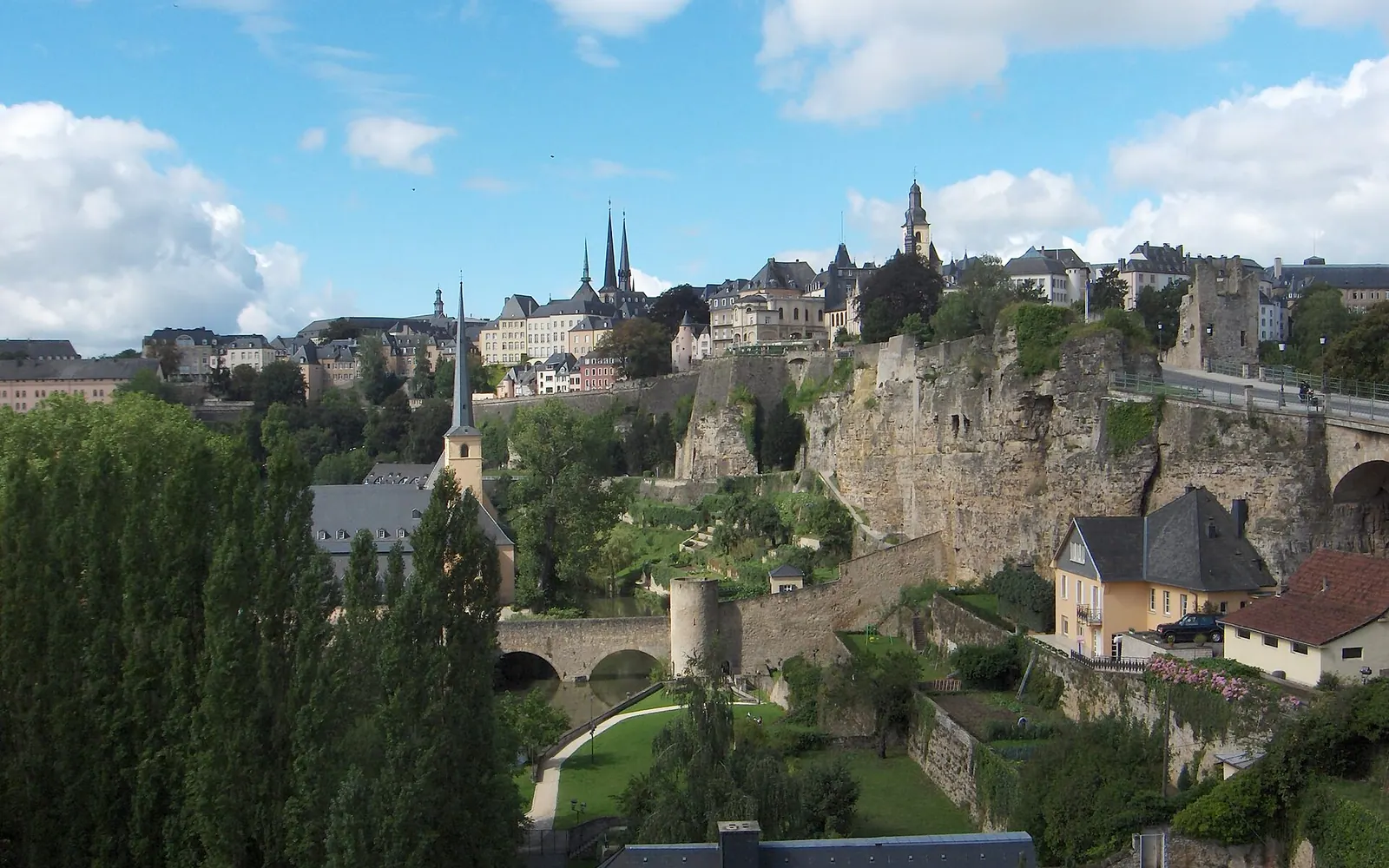 Luxembourg City straddles several valleys and outcrops, making the city's layout more complicated.