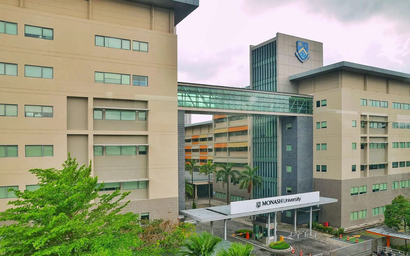 Monash University Malaysia Campus viewed from the BRT Sunway Line.