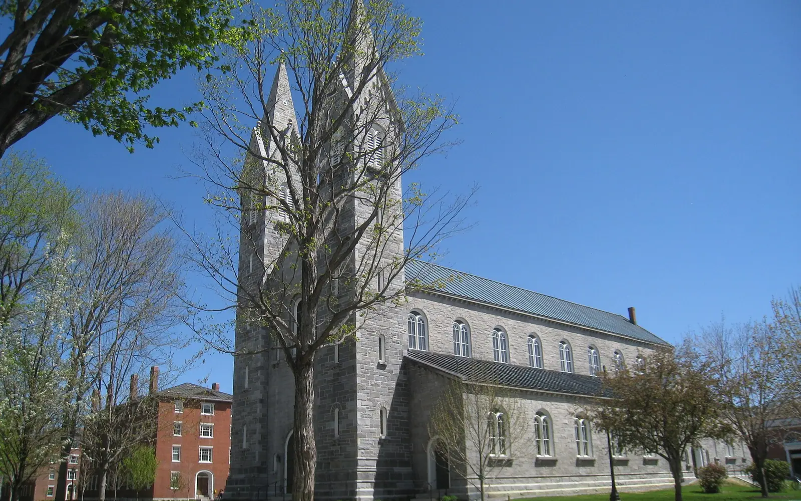 Bowdoin College Chapel, Bowdoin College, Brunswick, Maine, USA.