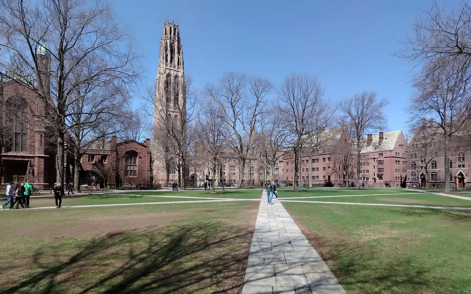 Old Campus, Yale University, Harkness Tower, New Haven, Connecticut, Foto 2014